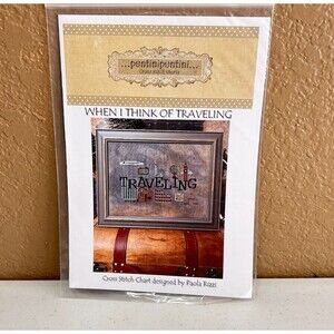 PuntiniPuntini When I Think of Traveling Counted Cross Stitch Pattern Chart Only